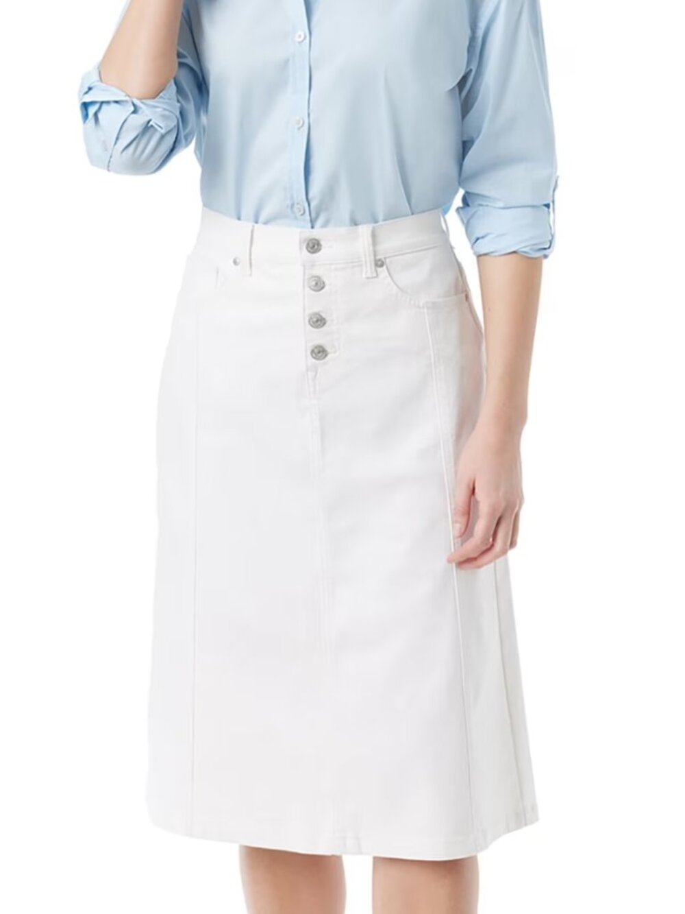 Gloria Vanderbilt Women's Seamed Midi Skirt Size -14